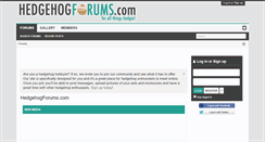 Desktop Screenshot of hedgehogforums.com