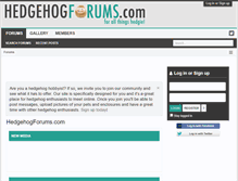 Tablet Screenshot of hedgehogforums.com